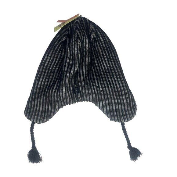 All In Motion Striped Sherpa Lined Trapper Hat Black OS Warm Lined - Picture 2 of 9